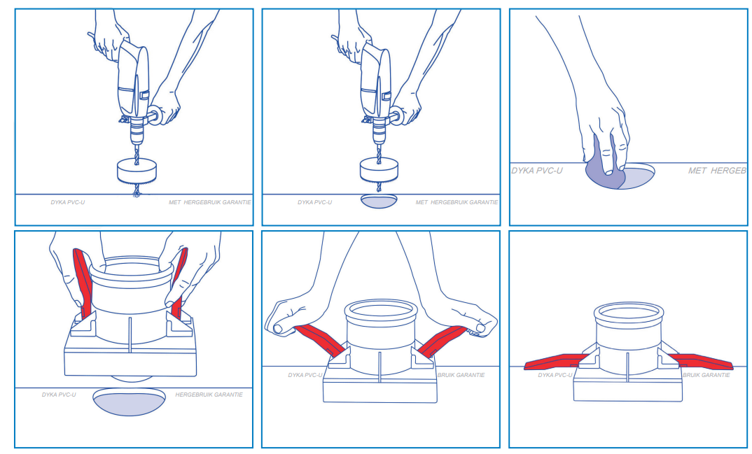 Navrtávka a navrtávací sedlo na odpadní potrubí