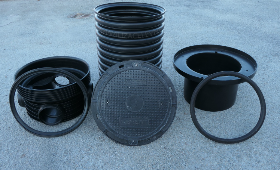 Revizní šachta DN 600 s teleskopickým adaprérem plast12,5 tuny