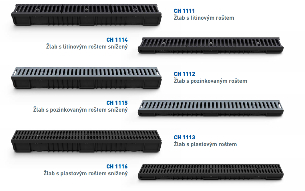 Žlab odvoďňovací