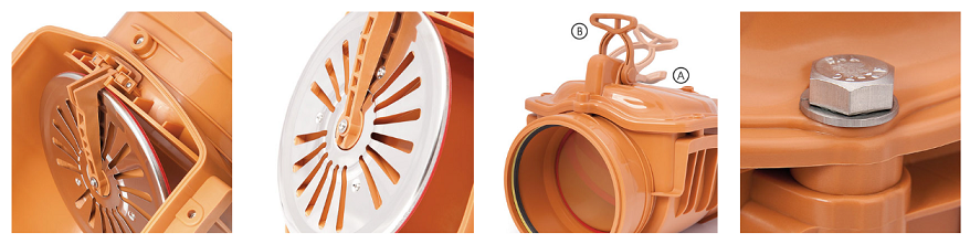 Kanalizační klapka na KG