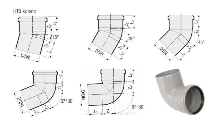 HTB Koleno DN 110/67°