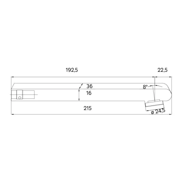 Viana jednocestná podomítková baterie s ramínkem, s oválným krytem