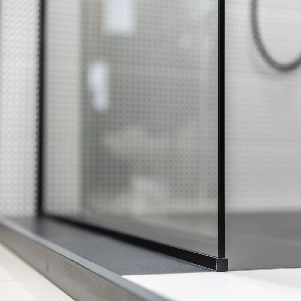 Sprchová stěna WALK IN, Novea, 100 x 200 cm, black ALU, sklo Čiré