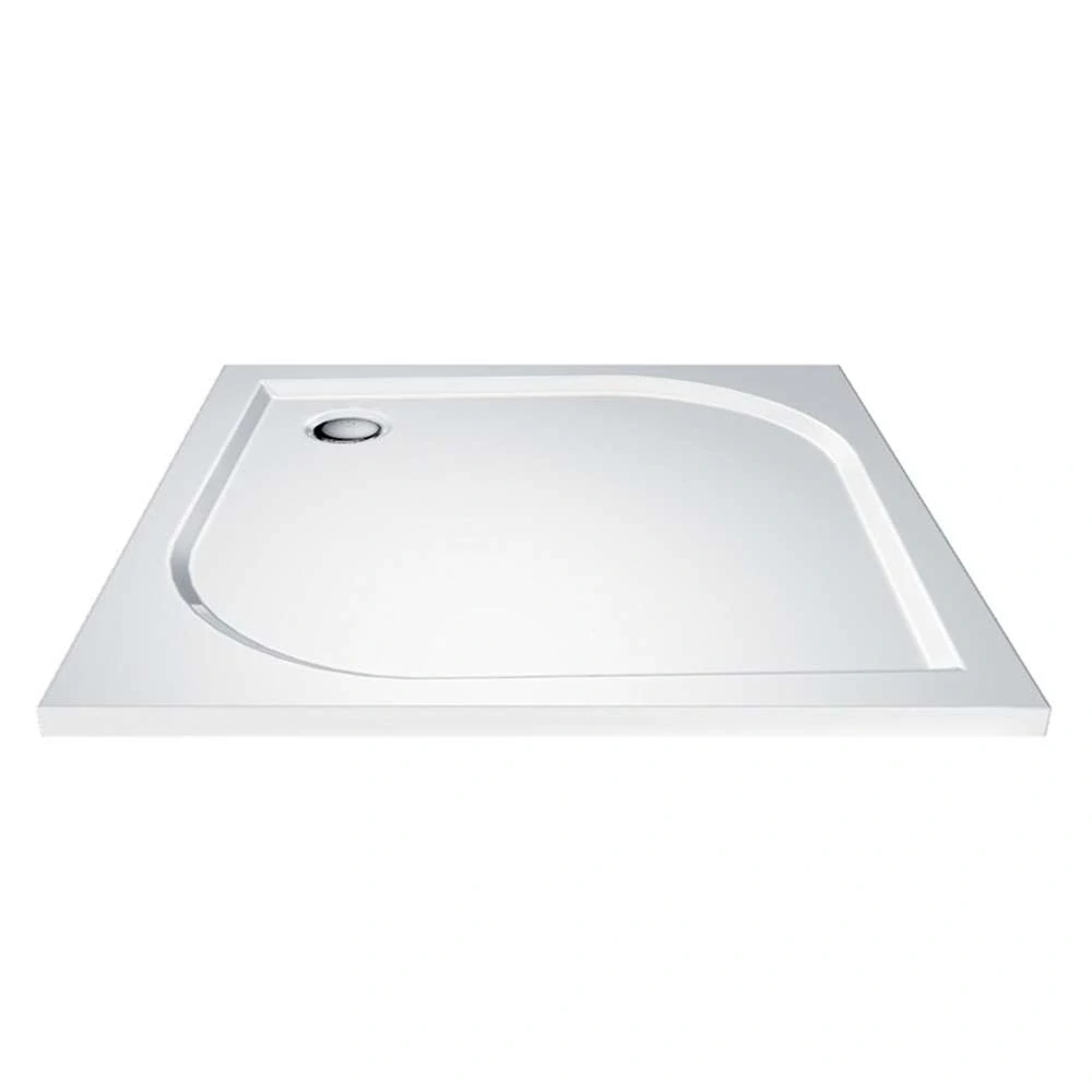 Sprchový kout, Lima, čtverec, 90x90x190 cm, chrom ALU, sklo Čiré, vanička litý mramor