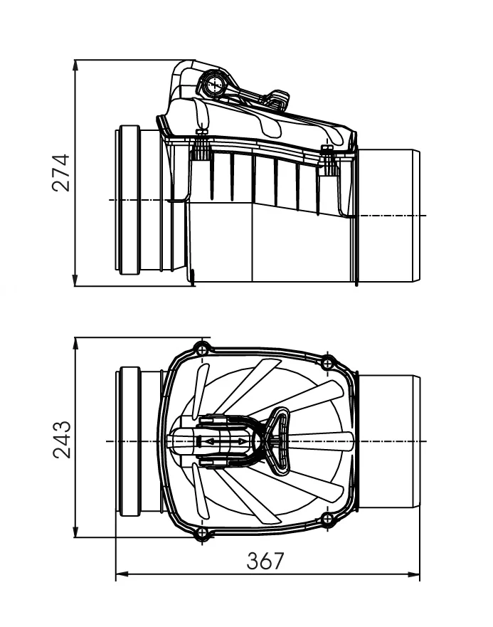 KGKLAP Zpětná klapka 160mm
