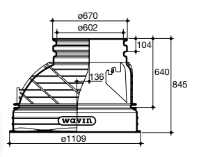 WAVIN TEGRA přechodový konus 1000/600mm 