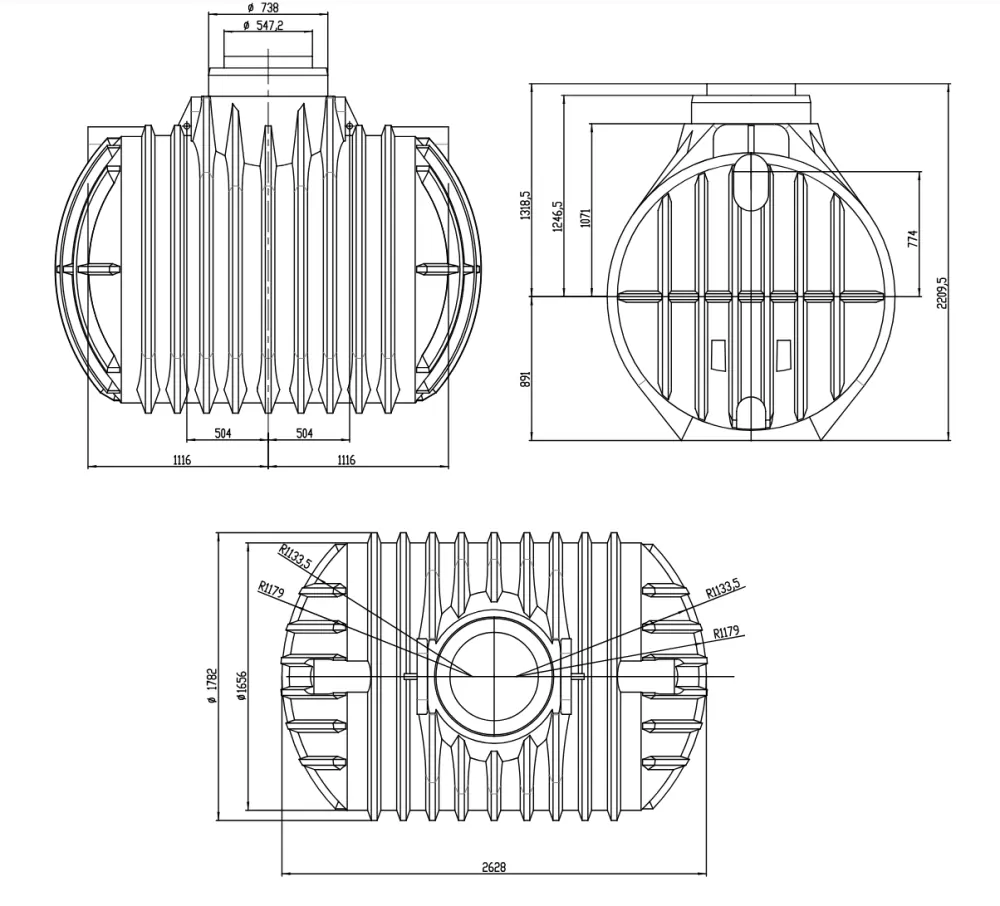 Nádrž 5500l bez poklopu