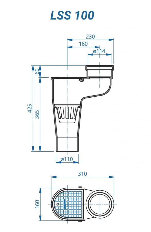 Lapač střešních splavenin dyje® DN 100