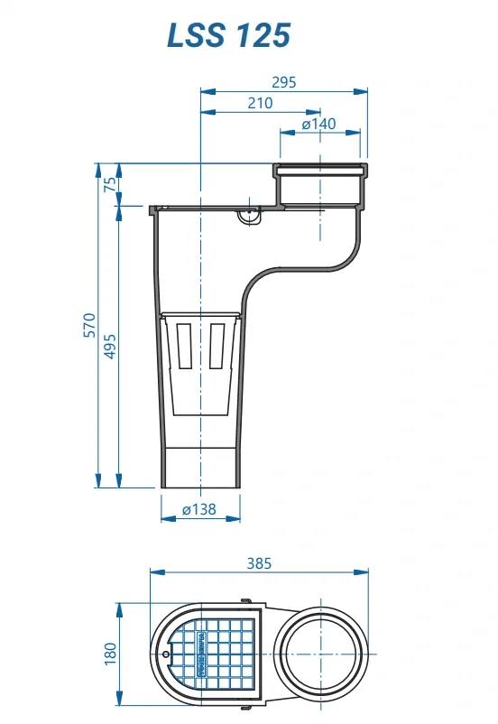 Lapač střešních splavenin dyje® DN 125