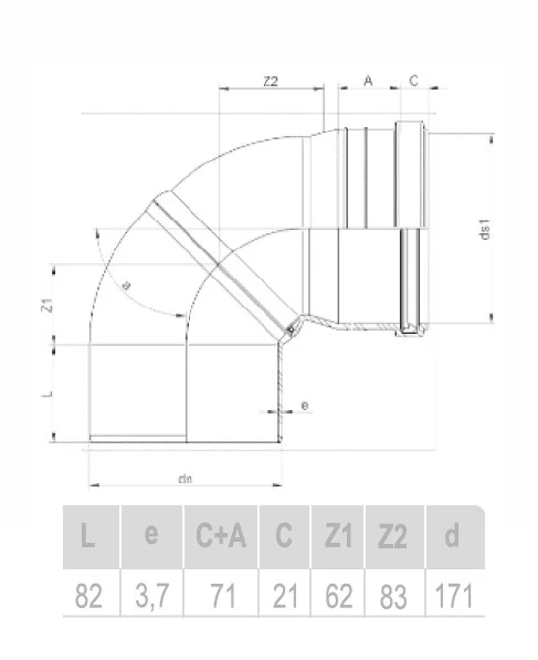 KGB nastavitelné koleno s kloubem 160/0° -90°