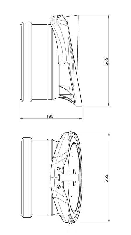 KG klapka koncová nerezová DN 200