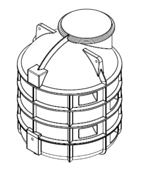 Vodoměrná šachta průměr 1200mm - výška 1800mm DN32/600kg