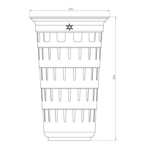 Koš kalový pro uliční vpusť vysoký A4 plast