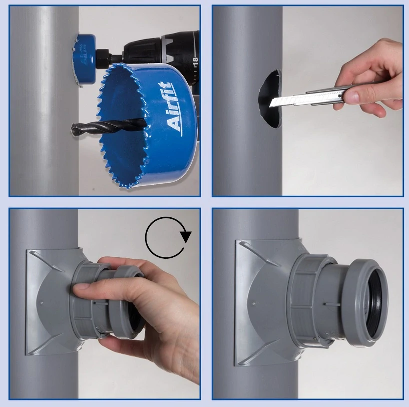 Šroubovací odbočka DN 110/40