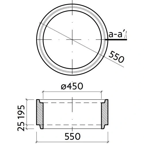 Skruž středová TBV-Q 6b 450/195