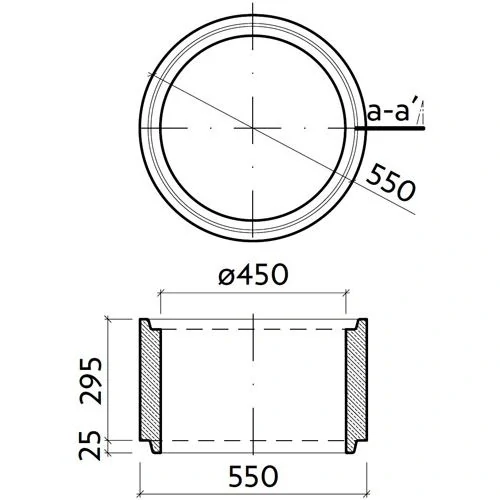 Skruž středová TBV-Q 6a 450/295