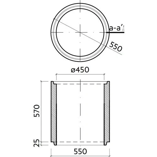 Skruž středová TBV-Q 6d 450/570
