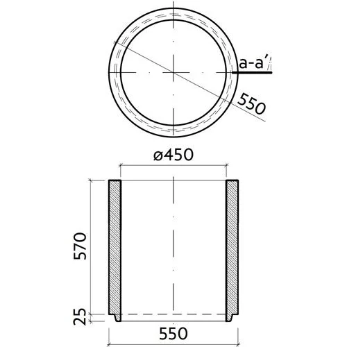 Skruž horní TBV-Q 5d 450/570