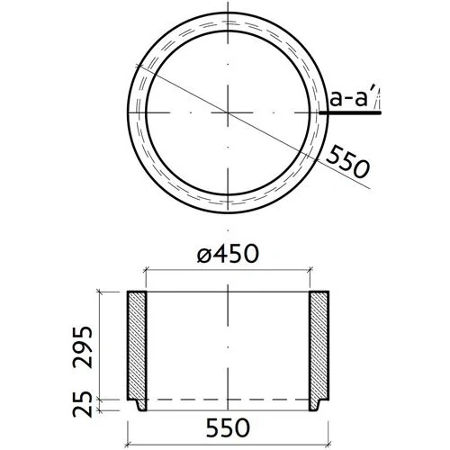 Skruž horní TBV-Q 5b 450/295