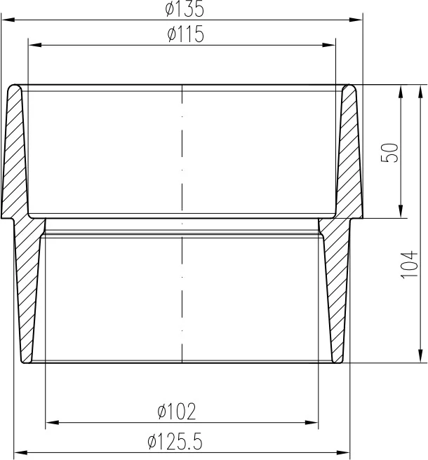 Litinové hrdlo DN100
