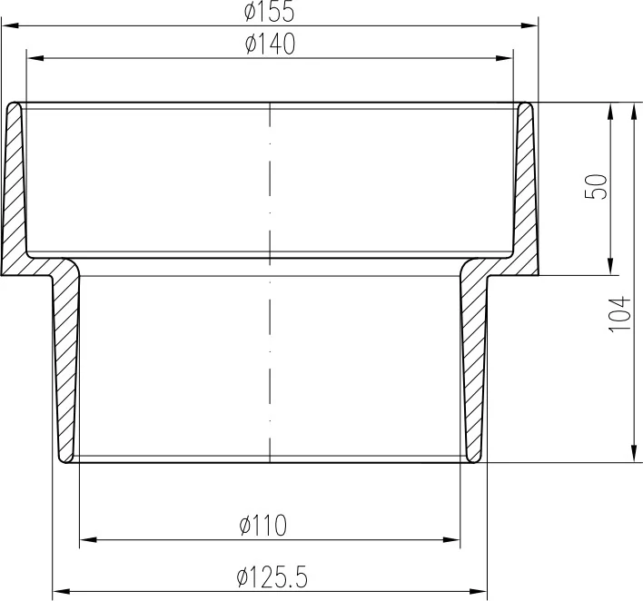Litinové hrdlo DN125
