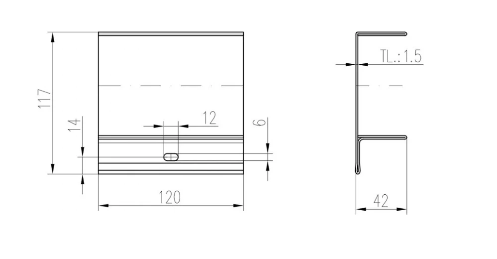 Nerezová spojka ke stěně s izolací COVE