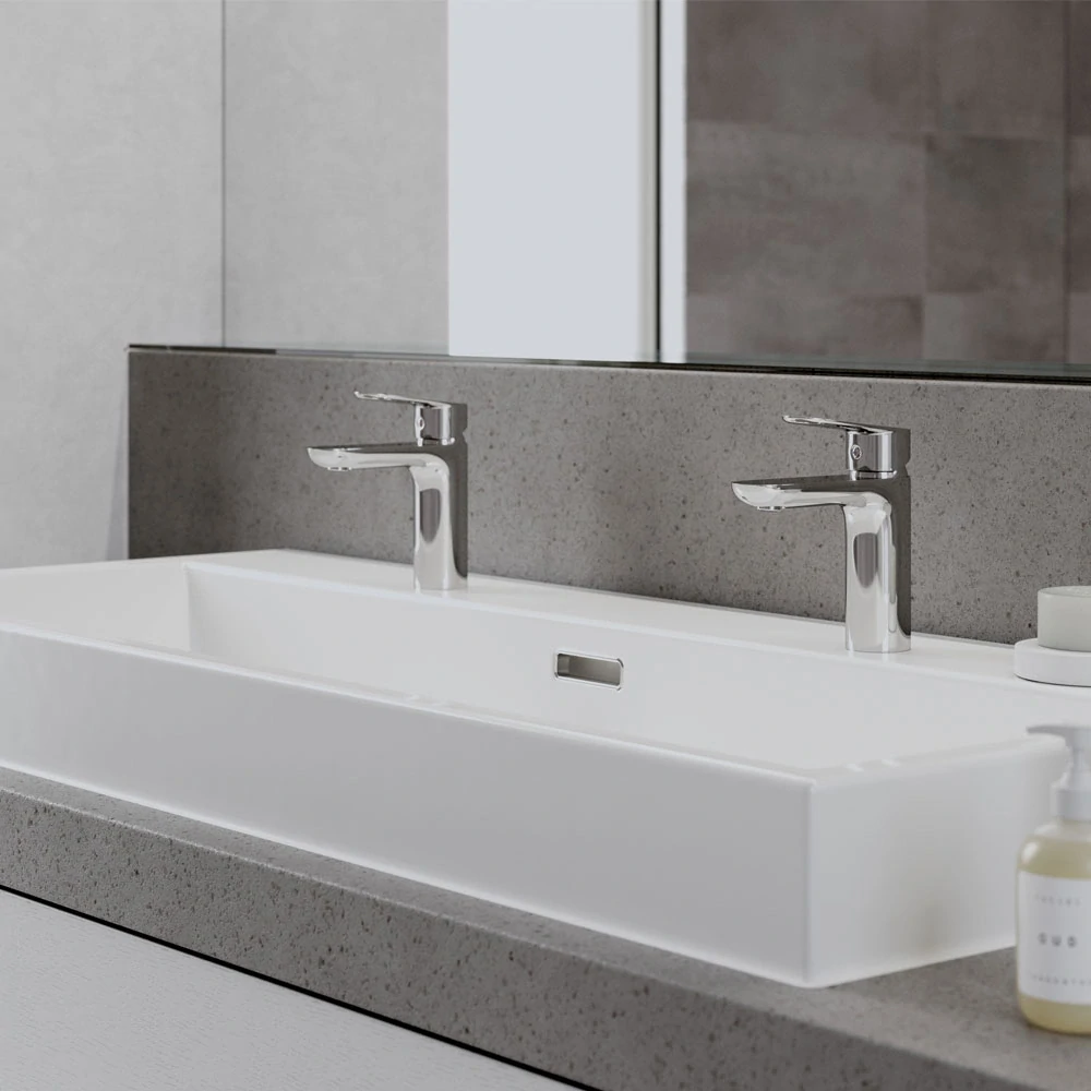 Umyvadlová stojánková baterie vysoká, Viana, bez výpusti, chrom