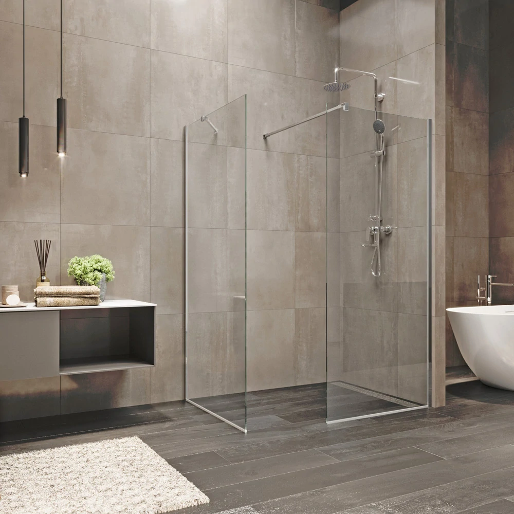 Sprchová stěna WALK IN, Novea, 70 x 200 cm, chrom ALU, sklo Čiré