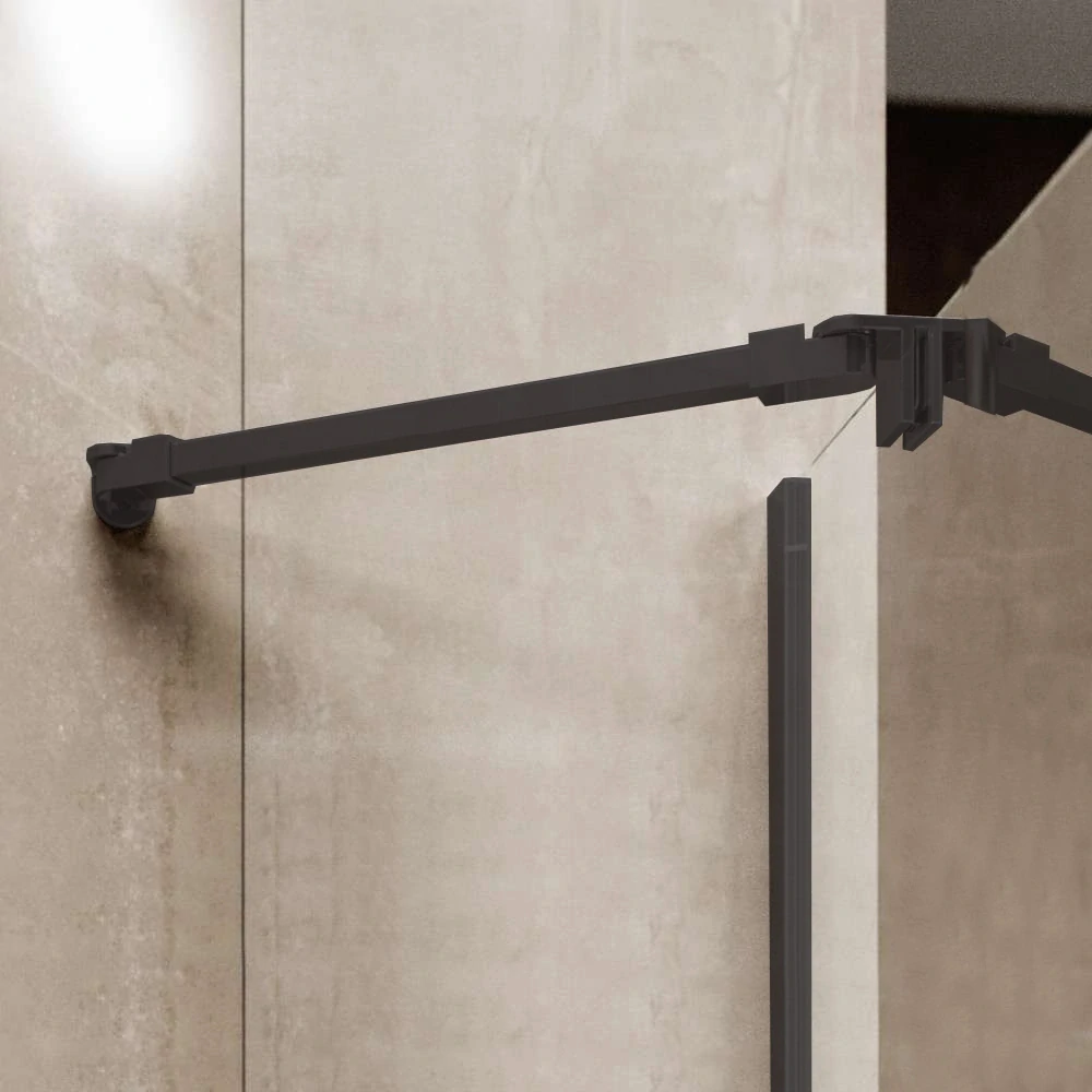 Sprchová stěna WALK IN, Novea, 80 x 200 cm, Black ALU, sklo Čiré