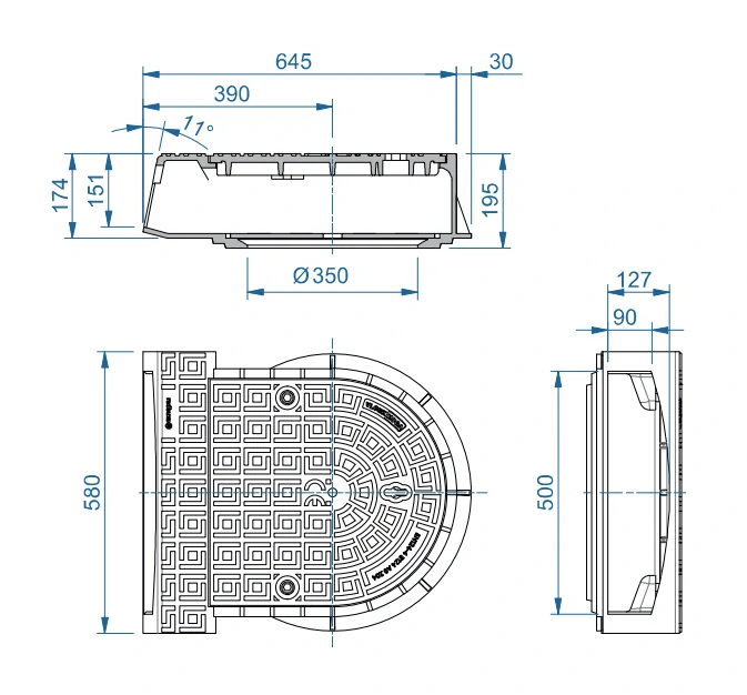 Obrubníková vtoková mříž Radbuza