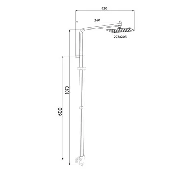 Sprchová souprava Quatro a sprchová baterie Zuna 150 mm