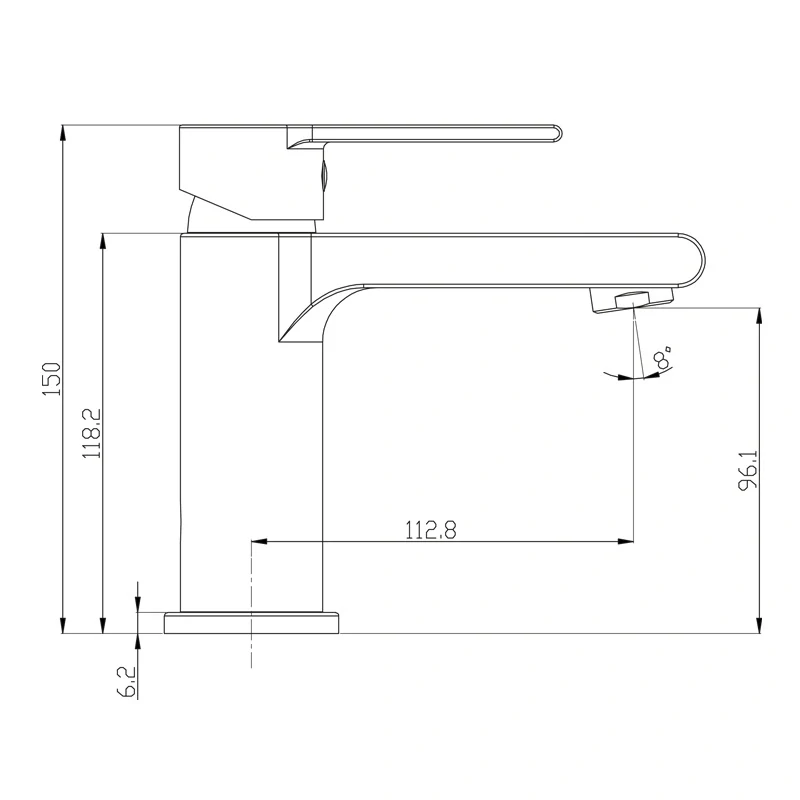 Umyvadlová stojánková baterie, Dita, s clic-clac CH03VS, chrom