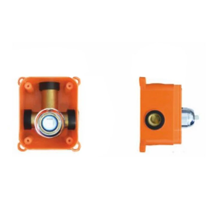 Sprchová podomítková baterie bez přepínače, Viana, Mbox, hranatý kryt, chrom