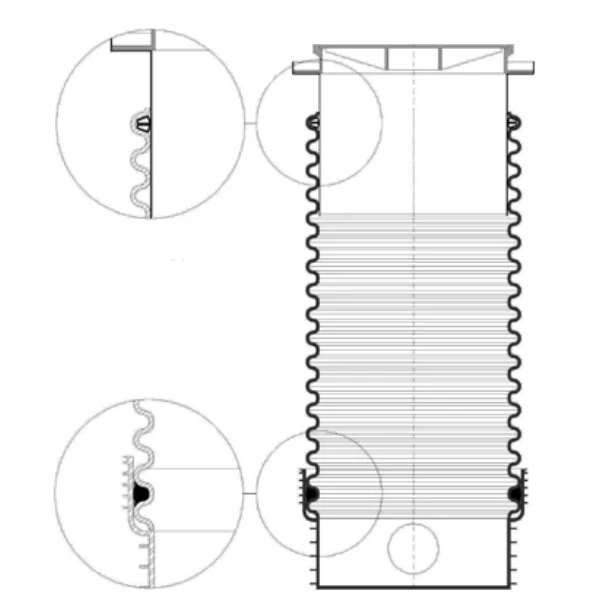 Revizní šachta DN 600x315mm přímá - 40 t s teleskopem mříž
