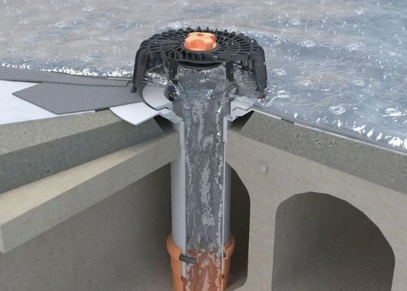 Střešní vpusť DN 110 Bitumen - UV