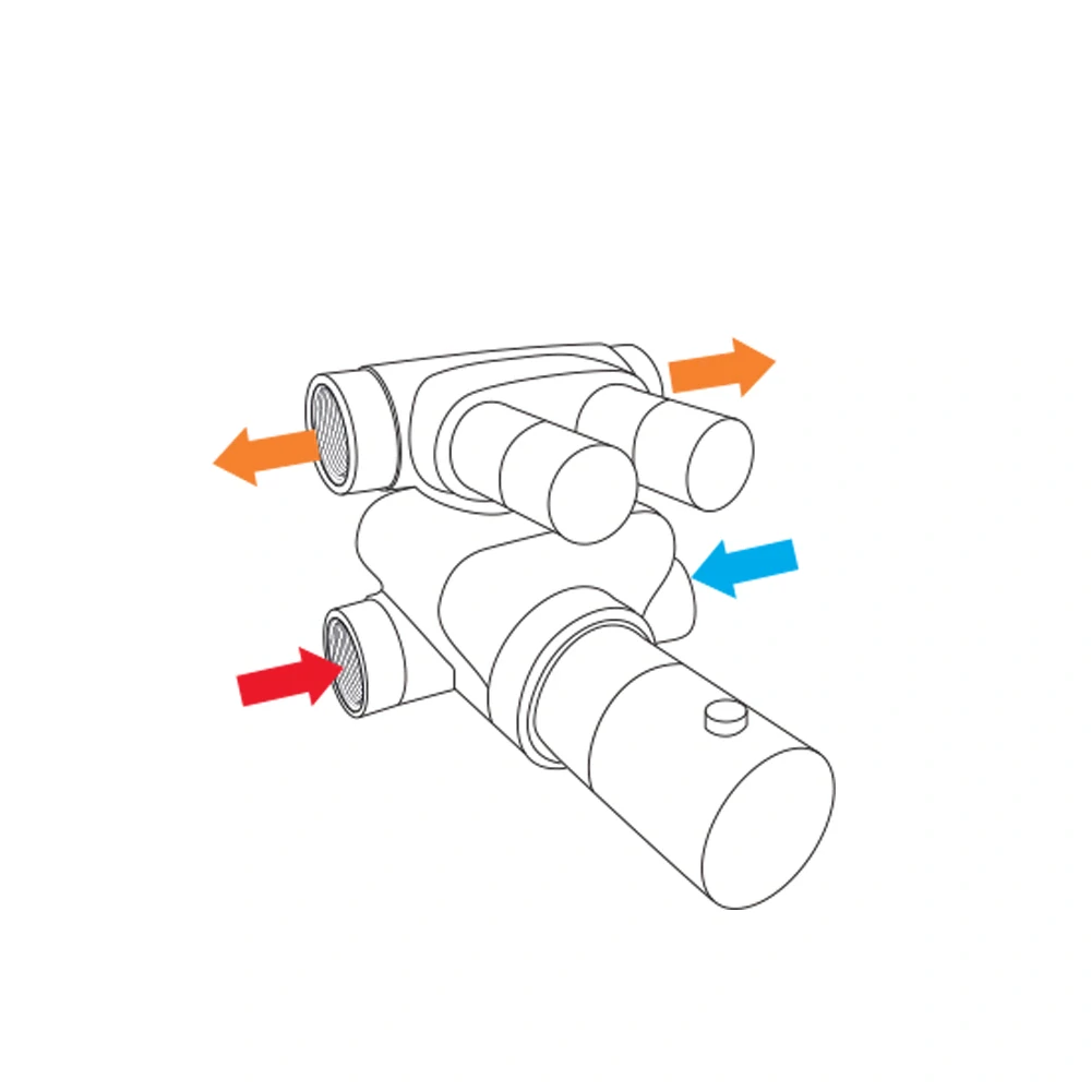 Sprchová sada s termostatickou tlačítkovou podomítkovou baterií - 2 - cestná - oválný kryt