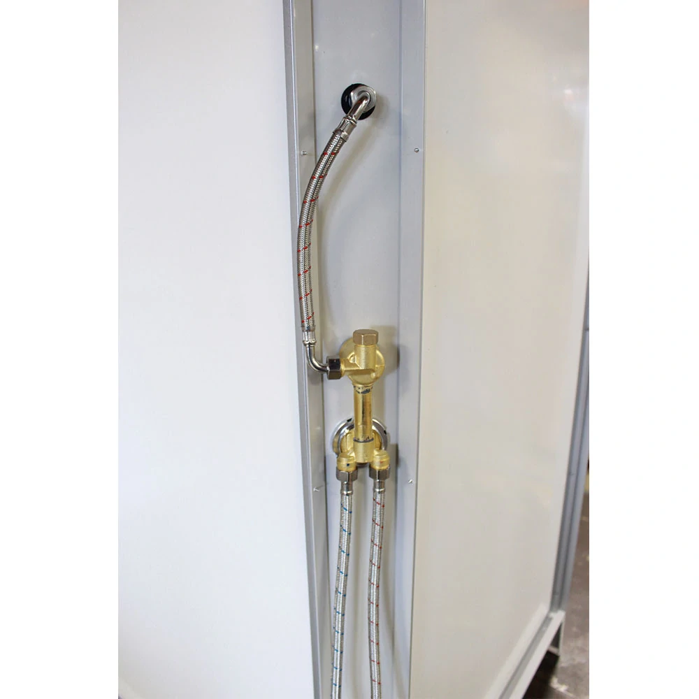 Sprchový box, čtvercový, 80cm, satin ALU, sklo Point, zadní stěny bílé, SMC vanička, bez stříšky