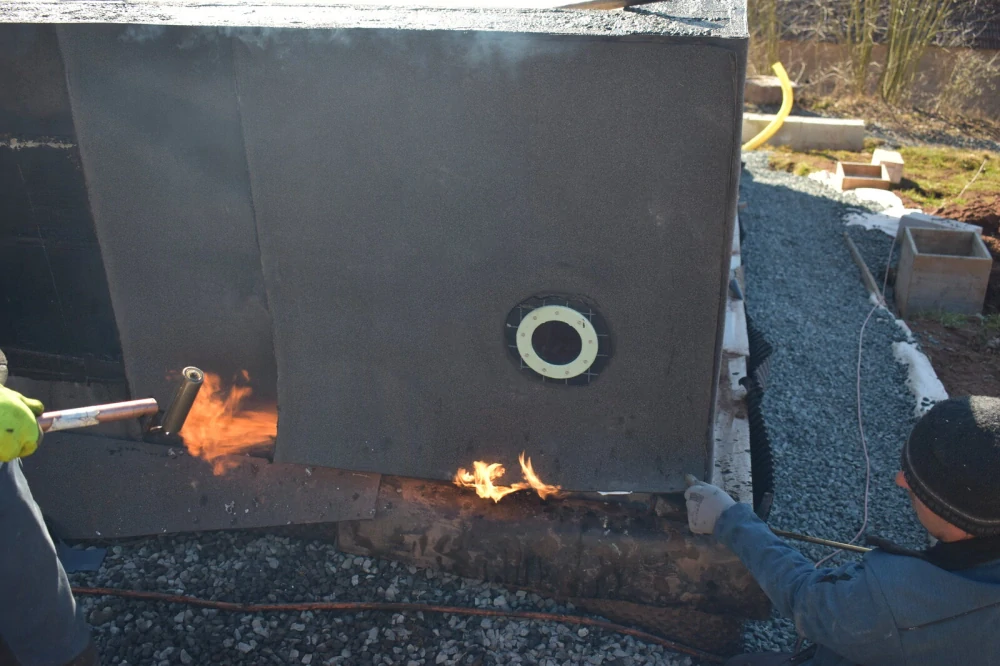 Prostup hydroizolací s asfaltovým pásem KG 110mm