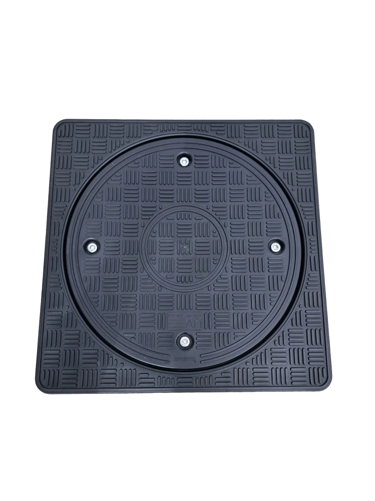 Revizní šachta 315mm průchozí KG 160 + hranatý poklop 1,5t - 1000mm