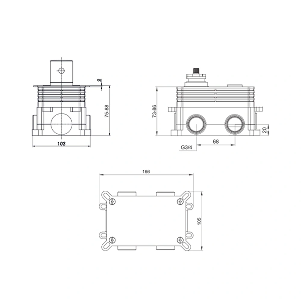 Sprchová sada s termostatickou tlačítkovou podomítkovou baterií - 2 - cestná - oválný kryt