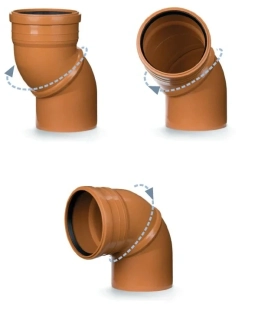 KGB nastavitelné koleno s kloubem 160/0° -90°