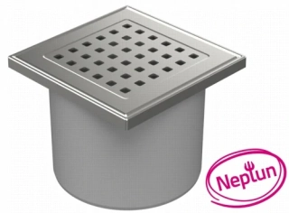 Podlahová vpusť přímá D110, NEPTUN, mřížka GATE