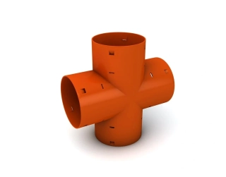 Dvojodbočka drenážní 90° DN 100/100/100/100