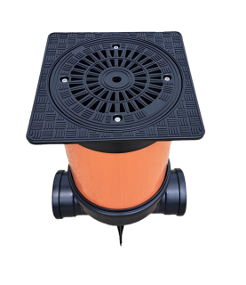 Revizní šachta 315mm průchozí KG 160 + hranatá mříž 1,5t - 1500mm