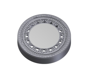 Kruhový poklop 600mm 40t litino-betonový s odvětráním