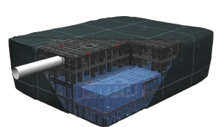 Vsakovací box 3600 l s geotextilií – retenční vsakovací systém dešťové vody