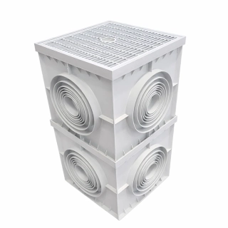 Vtoková revizní šachta s mříží 400×400 mm – sestava