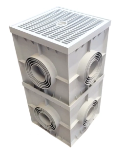 Vtoková revizní šachta s mříží 300×300 mm – sestava