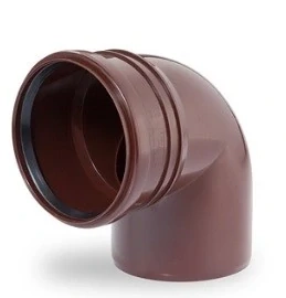 Koleno UV stabilní DN 110/67° - hnědá