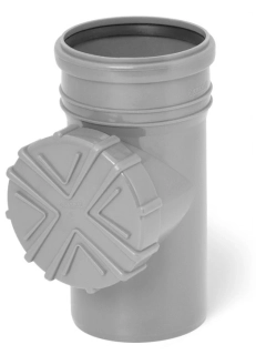 Čistící kus UV stabilní DN 110 - Šedá